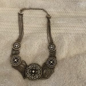 Spectacular crystal and silver necklace